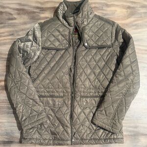 Vince Camuto Women’s Metallic Green Puffer Quilted Barn Jacket Size Medium